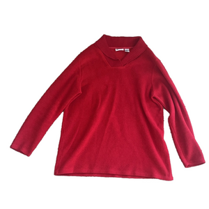 c.s.t. sport vintage red long sleeve cozy sweater